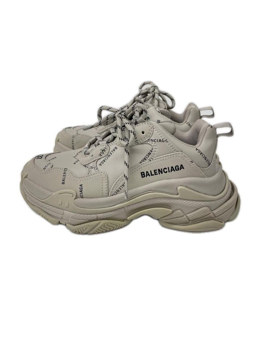 Balenciaga Triple S All Over Logo Low Top Sneakers